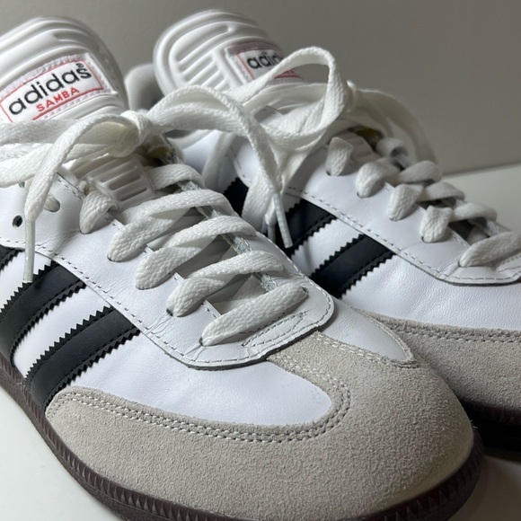 Brand New Men’s Adidas Samba Indoor Soccer Size US 7 White Black Suede Shoe - Picture 6 of 12
